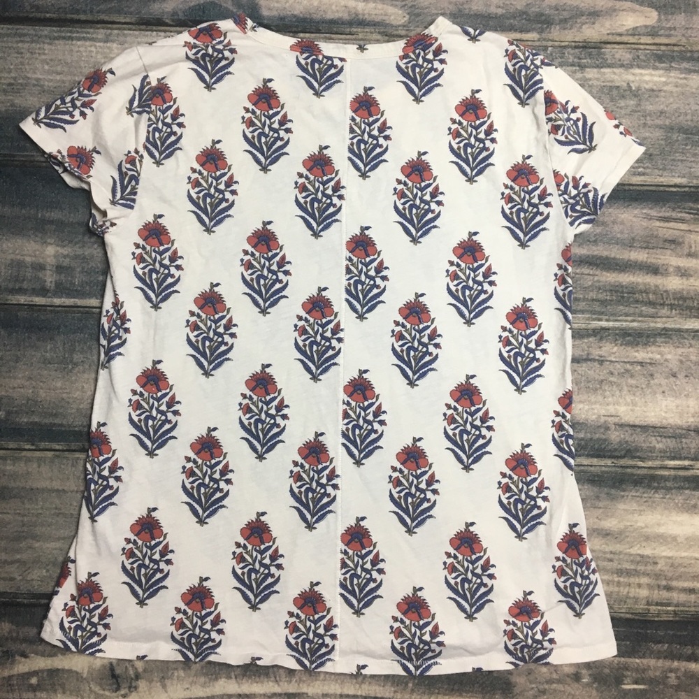 Ann Taylor LOFT Ivory Floral Vintage Soft M - Picture 2 of 6